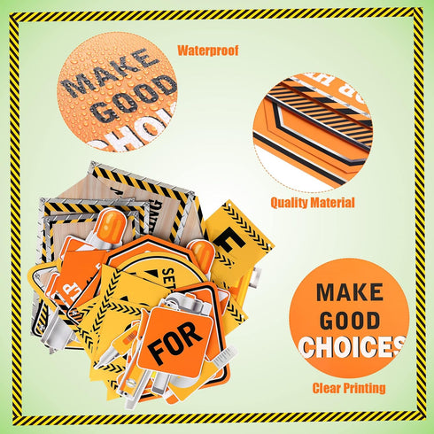 Outus 47 Pcs Construction Bulletin Board Set Construction Theme Cutouts Tools for Success Classroom Decorations for Kid Students Back to School Gi...