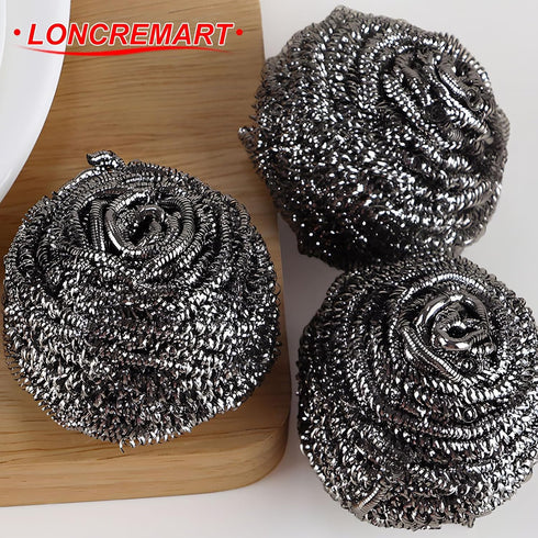 10 Pcs Stainless Steel Scrubbers,Dish Scrubbers,Steel Wool Scrubbers for Cleaning Pots and Pans,Kitchen Sinks,Household...