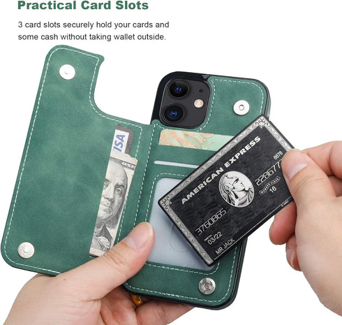 Vaburs Compatible with iPhone 12 and iPhone 12 Pro Case Wallet with Card Holder,Embossed Mandala Pattern Flower PU Leather Double Magnetic Buttons...