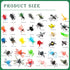 110 Pack Mini Bug Toys,Plastic Bugs for Kids,Fake Insects Toys for Education Themed Insect Party,Classroom Reward,Gardening Decoration...