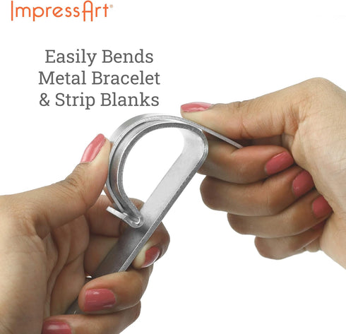 ImpressArt Bracelet Bending Bar Kit, Includes Bar and 4(1/4") & 4(3/8") Blank Strips...