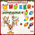 55 Pcs Christmas Bulletin Board Decoration Christmas Reindeer Bulb Classroom Bulletin Board Cutouts Sets for Xmas Party Supplies Toddler Kids Stud...