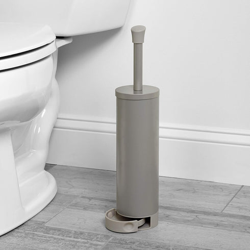 Zenna Home Nickel Smart Accessories NeverRust Rustproof Easy Clean Toilet Bowl Brush Holder (EBH1ALBNL)...