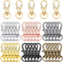 35 Pieces Swivel Clasps Lanyard Snap Hooks Swivel Snap Hooks Metal Keychain Clip Hooks Lobster Claw Clasps for Keychain Key Ring Crafts (White K, ...