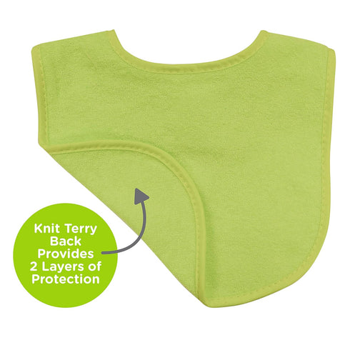 Neat Solutions 8 Count Multi-Color Solid Knit Terry Feeder Bib, Boy...
