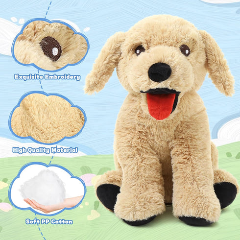 Dog Stuffed Animal Large Puppy Plush Golden Retriever Hugging Pillow for Kids Girlfriend Dogs, Gift for Birthday Christmas Valentine's Day Hallowe...