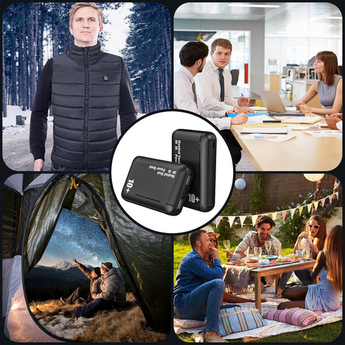 bellaciao 5v 2a Heated Vest Battery Pack 10000mah Power Bank with Dual USB Ports Pokect Size Rechargeable Portable Charger for Heated Vest Heated ...