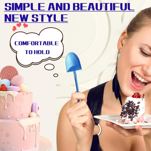 Novelty Mini Shovel Shape Spoons Cute Disposable Plastic Dessert Spoons...