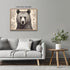 Posterizer 1 pcs- Black and white print of a bear with flowers-Art for Animal Lovers-Floral Botanical Art- Gift for Men Women Teens-Decor for Hom...