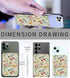 Phone Card Holder, Cute Leather Phone Wallet Stick On, Dual Pocket Credit Card Sticky Wallet, Compatible with Most of Cell Phone, Cute Colorful Fl...