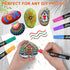 IVSUN Paint Pens Paint Markers,20 Colors Oil-Based Waterproof Paint Marker Pen Set, Never Fade Quick Dry and Permanent, Works on Rocks Painting, W...