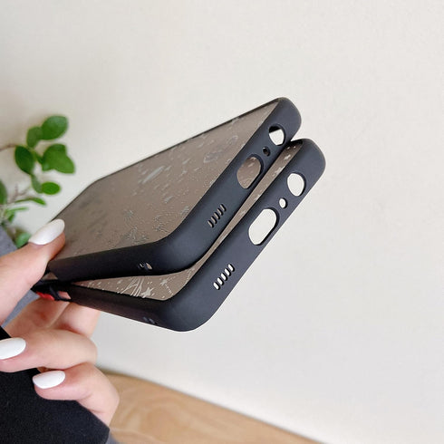 ZTOFERA for Samsung Galaxy A12 5G Case, Planet Sky Star Pattern Protective Phone Case Translucent Frosted Hard PC Back Shockproof Silicone Bumper ...