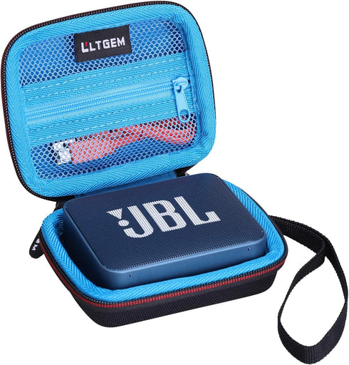LTGEM Hard Travel Carrying Case for JBL GO2 / GO Waterproof Ultra-Portable Bluetooth Speaker, Black+Blue...