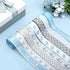 8 Roll Baby Elephant Grosgrain Ribbon 7/8 Inch Baby Shower Craft Ribbon It's a Boy/Girl Foot Print Ribbon for Gift Wrapping Baby Shower Gender Rev...