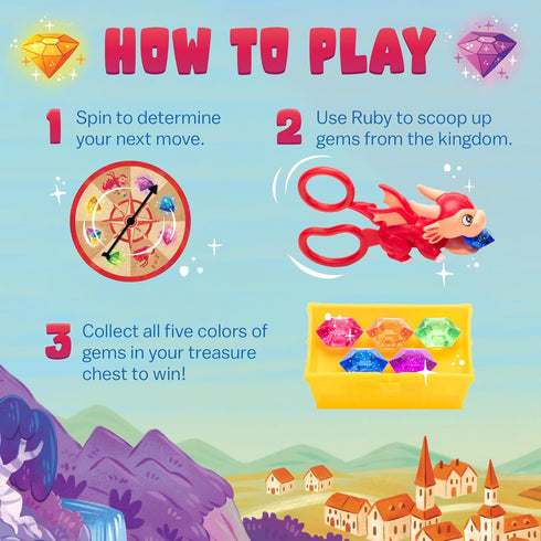 Educational Insights Ruby's Gem Quest Scissor Skills Game - Preschool Board Games, Sorting Toys for Toddlers, Gift for Ages 3+...