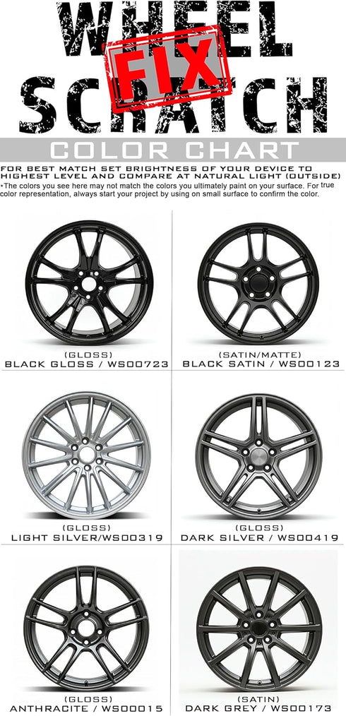 Gloss Black Rim Touch Up Paint Kit, Car Wheel Scratch Repair Kit, Wheel Touch Up Paint Pen, curb rim repair kit, curb rash repair Kit, Universal R...