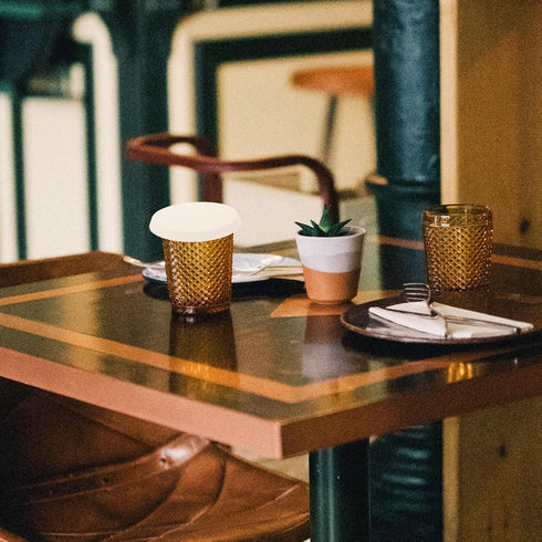 DOITOOL 100 PCS Disposable Paper Cup Cover, Hot Cup Lid Recycled Drinking Lid Coffee Cup Covers for Cafe Hotel KTV Bars (3.1 Inch)...