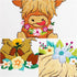 Louise Maelys 3 Sets Highland Cow Embroidery Kits for Beginners,Adults Starter Animal Pattern Cross Stitch Kit DIY Needlepoint Kits...