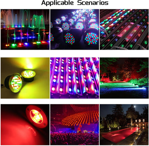 10pcs High Power LED Chip 1W Multicolor Super Bright Light Emitter Components DIY Lighting Project (350mAor700mA/Lighting Colors:Green,Orange,Blue...
