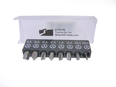Silverhill Tools ATKYB Triwing Bit Set, 8 bits, Sizes Y000 - Y5...