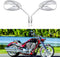 Motorcycle Mirrors Universal 8mm 10mm Chrome Rear View Side Mirror Handle Bar Bar End Motorcycle Mirrors Fit For Most Motorbikes...
