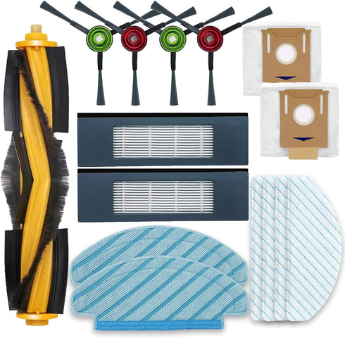 Spare Accessories for Yeedi Vac/Vac Station/Vac Max/Vac 2 Pro Robotic Vacuum Cleaner Replacement Parts Kit, Main Roller Brush Side Brush Hepa Filt...