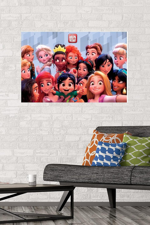 Trends International Disney Wreck It Ralph: Ralph Breaks The Internet - Princess Wall Poster, 22.375" x 34", Premium Unframed Version...