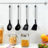 Pleafind 4-Pcs Silicone Cooking Utensils Set, Wok Utensils Set Include Wok Ladle, Slotted Spoon, Solid Spatula and Slotted Spatula, Silicone and S...