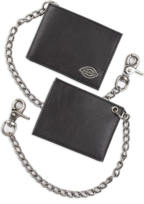 Dickies Men's Bifold Wallet-High Security with ID Window and Credit Card Pockets, Classic Black, One Size...