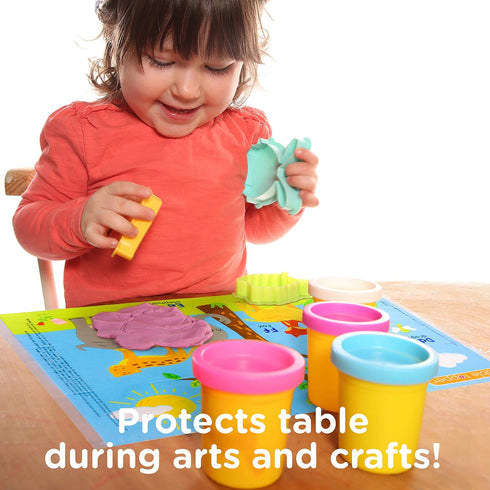 Neat Solutions Table Topper Disposable Stick-on Placemats in Reusable Package, Gender Neutral, 12" x 18", 60 Count (Pack of 1) (Styles May Vary)...