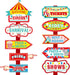 20 Pieces Circus Carnival Party Direction Signs Decor Circus Welcome Signs for Birthday Showman Themes Party Decoration Accessories...