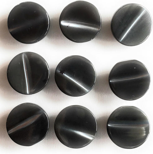 9 Grey Ocean Pearl -Mother of Pearl Buttons 3/8''- 11mm"- Blouse Buttons...