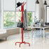Simple Houseware Standing Coat and Hat Hanger Organizer Rack, 12 Hooks, Red...