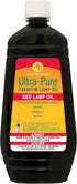 Lamplight ¼ Gallon (32 oz) Ultra-Pure Lamp Oil Red - liquid paraffin oil for indoor use, sootless, smokeless and odorless, emergency kit Red...