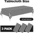 Childom 3 Pack Black and White Checkered Tablecloths 54"x108" Disposable Plastic Table Cloths Buffalo Plaid Tablecloths for Home,Halloween,Picnic ...