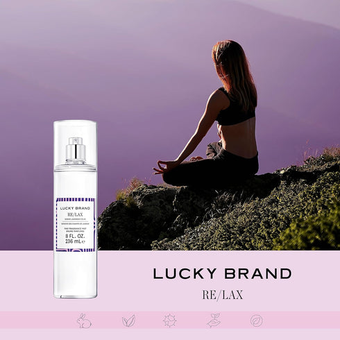 LUCKY Brand Re/Lax The New Sustainably-Inspired & Tranquil Unisex Fine Fragrance Mist For Women & Men, 8.0 Fl Oz (Pack of 1)...