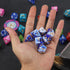 QMAY DND Dice Set - Polyhedral Dice (Blue Mix White) 7 Pcs for Dungeon and Dragons D&D RPG Role Playing Games Dice with Dice Bag...