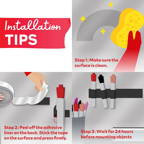 Hook and Loop Tape, Black, 2-in x 10-Ft Industrial Strips with Adhesive Heavy Duty, Indoor/Outdoor Hook and Loop Roll, No Sew Sticky Strips - XFas...