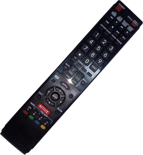 Replaced Remote Control Compatible for Sharp LC-70C8470U LC-70C6400U LC60LE633U LC60LE835 LC-80LE632U AQUOS LED LCD HD TV with Netflix 3D Button...