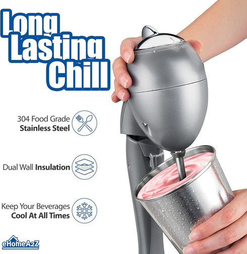 EHOMEA2Z Malt Cup Stainless Steel Ice Cream Milkshake Commercial Grade 30 oz (1)...