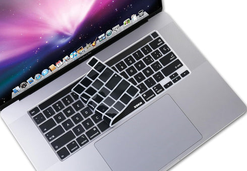 XSKN Spanish Language Black Silicone Keyboard Cover Skin for 2019 New MacBook Pro 16 inch A2141 and 2020 New MacBook Pro 13.3 inch A2338 M1/A2251/...