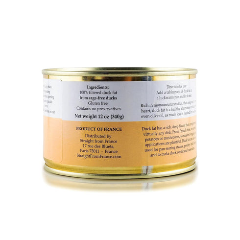 Straight from France All Natural Duck Fat for Cooking from Southwest France Keto and Paleo Diet Friendly 340g 12oz...
