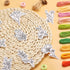 Patemby 50Pcs Water Soluble Embroidery Stabilizers, Stick and Stitch Embroidery Paper with Pre-Printed Flowers and Leaves Pattern Transfers for Ha...