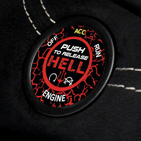 Push Start Button Cover for Dodge Challenger Charger Durango Ram 2015-2024, Engine Start Ignition Kit Cover Badge-Push to Release Hell Stylish Des...