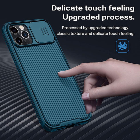 imluckies Compatible with iPhone 12 Pro Max Case with Camera Cover, Hard PC Back & Soft Bumper, Protective & Slim Fit, Camera Protection Case for ...