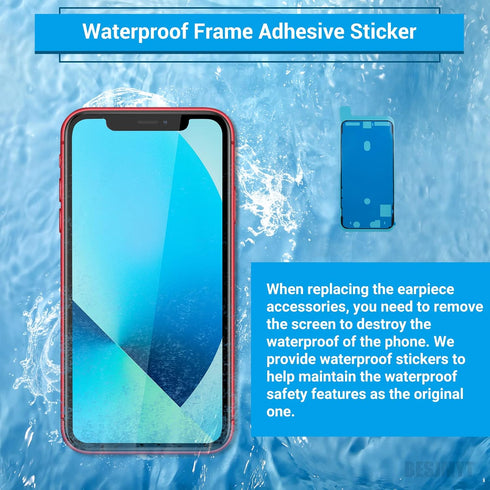 for iPhone Xr Ear Speaker Replacement Repair Kit NEW Front Earpiece Module with Ambient Light Sensor Part Proximity Sensor Flex Cable Connector Fi...