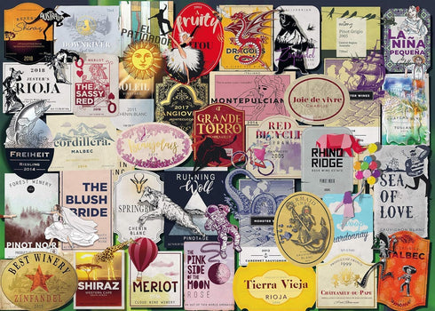 Ravensburger Wine Labels Jigsaw Puzzle - 1000 Pieces | Unique and Challenging | Softclick Technology Ideal for Adults and Puzzle Enthusiasts | Cli...