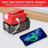 Multi-Functional Power Adapter Compatible with DEWALT and Milwaukee Batteries with Dual USB Ports and 12V DC Port Three-mode work light-Compatible...