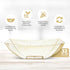 Posh Setting Square Plastic Serving Bowls, Medium Gold Glitter Plastic Serving Bowls, 4 Pack Plastic Disposable Party Snack, Buffet, Chips, or Sal...