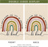 Rainbow Boho Be Kind Garden Flag Double Sided 12Wx18L Inch In A World Where You Can Be Anything Motivational Aesthetic Chic Small Vertical Yard Fl...
